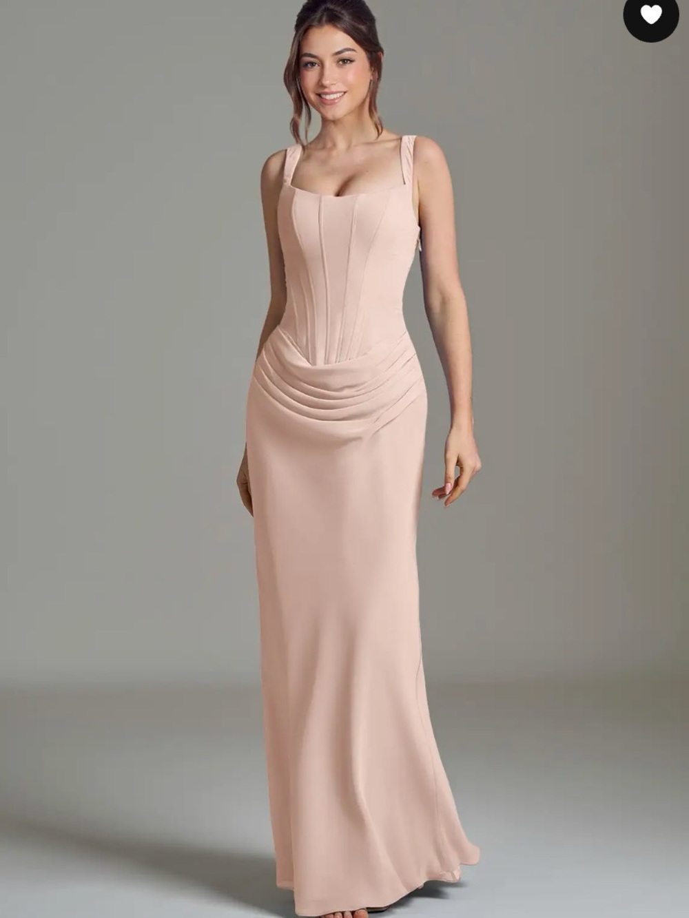 Azazie Niamh English Rose Chiffon Dress - Picture 2 of 8